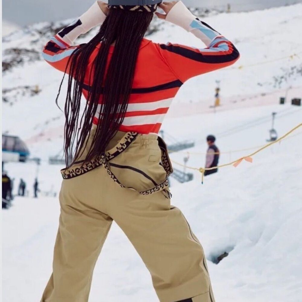 Zephyr Ski Shell Pants by Free People Movement by FP Large Color Ivory/Black